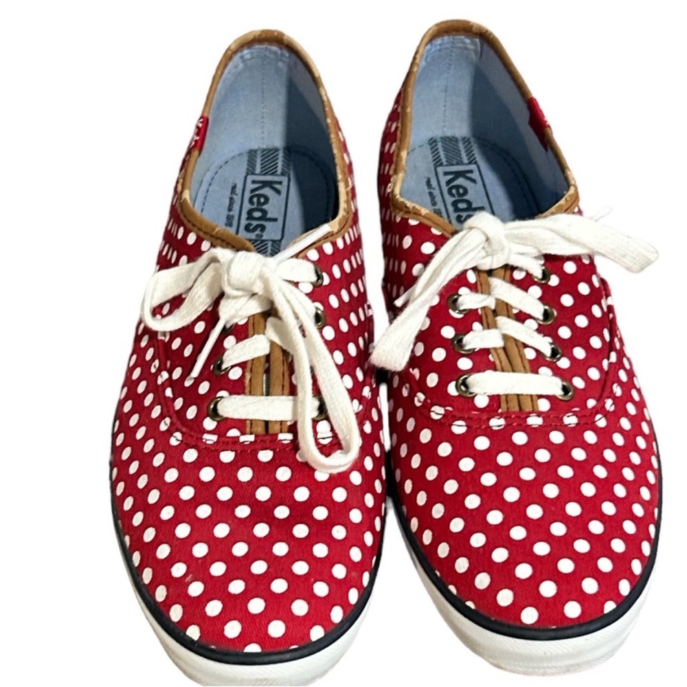 Keds Lace Up WF46402 Champion Poke A Dot  Shoes Size 8.5